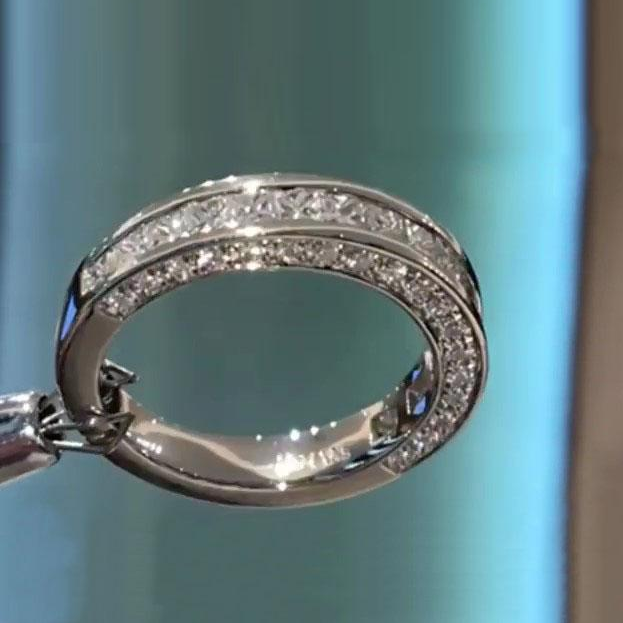 Jorrio classic created sterling silver engagement ring wedding band
