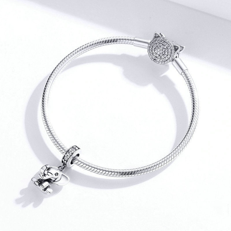 Jorrio Cute Animal Elephant Sterling Silver Charm