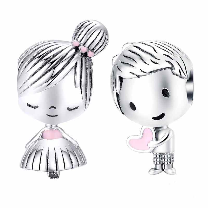 Jorrio Fashion Boys and Girls Love Sterling Silver Charm