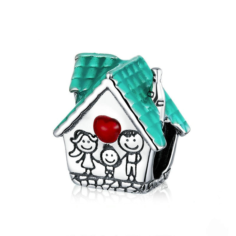 Jorrio Unique Cosy Small Family House Sterling Silver Charm