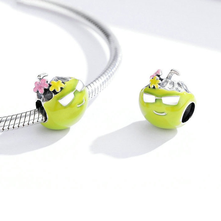 Jorrio Flower Cool Fruit Coconut Sterling Silver Charm