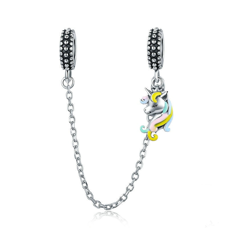 Jorrio Unicorn Sterling Silver Positioning Security Chain