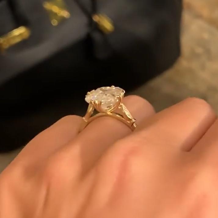 Jorrio 6.5ct asscher cut vintage sterling silver engagement ring