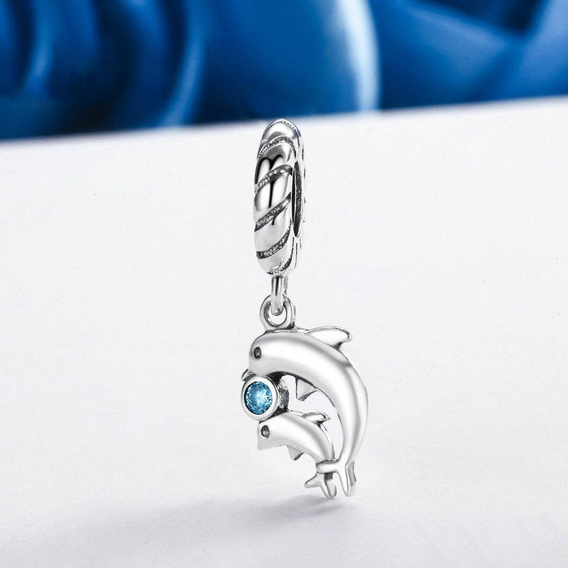 Jorrio Jumping Ocean Lively Dolphin Sterling Silver Charm