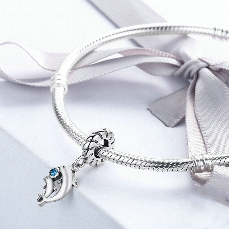Jorrio Jumping Ocean Lively Dolphin Sterling Silver Charm