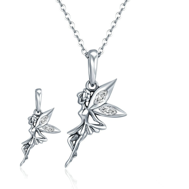 Jorrio Butterfly Flower Fairy Genie Sterling Silver Charm
