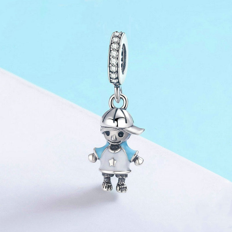 Jorrio Fashion Trend Cool Boy Sterling Silver Charm