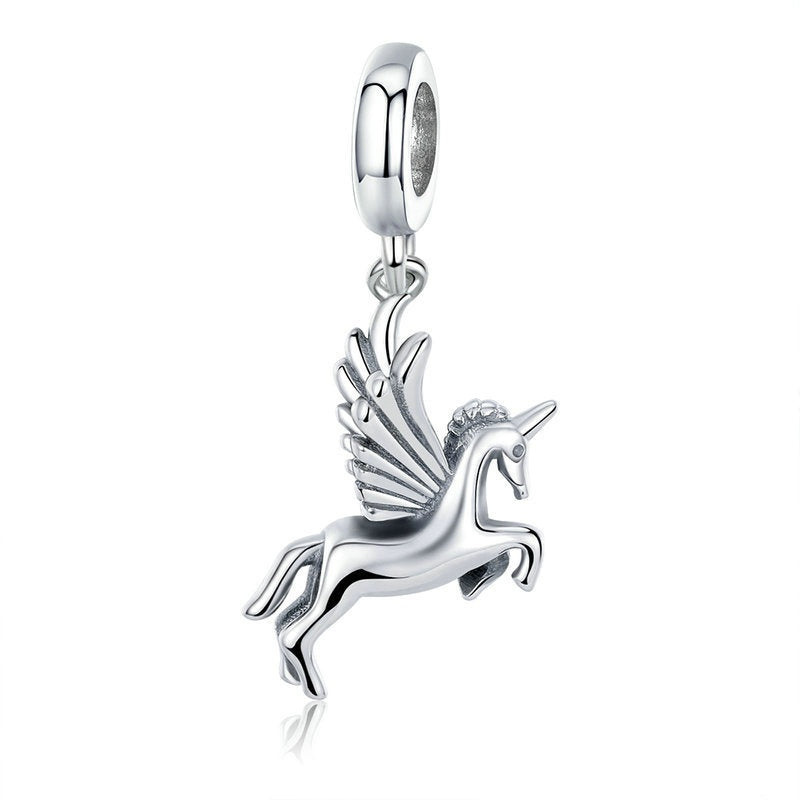 Jorrio Simple Flying Unicorn Sterling Silver Charm