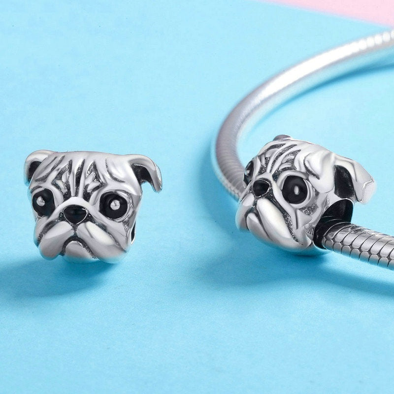 Jorrio Cute Animal Pug Puppy Sterling Silver Charm