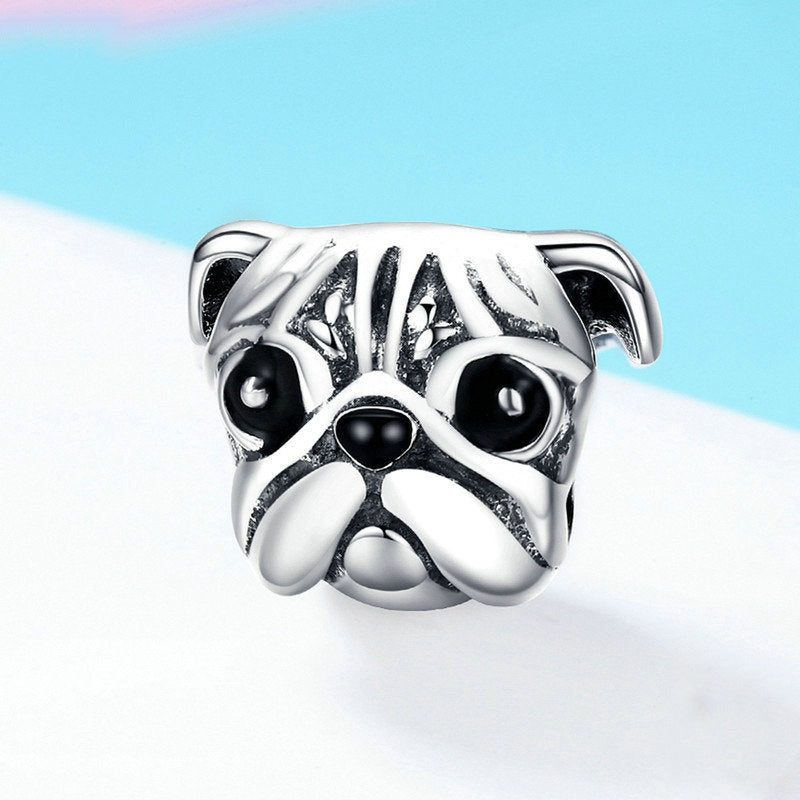 Jorrio Cute Animal Pug Puppy Sterling Silver Charm