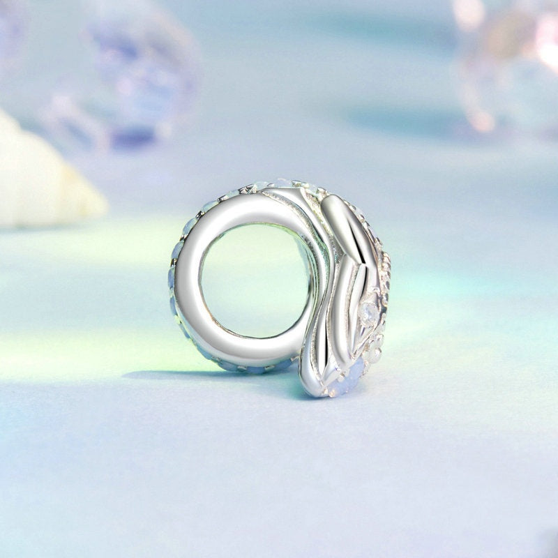 Jorrio Summer Opal Blue Whale Sterling Silver Charm