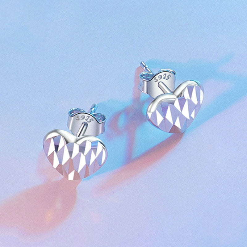 Jorrio Classic Heart Sterling Silver Earrings
