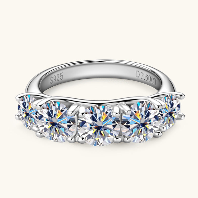 Jorrio handmade 3.6ct round cut Moissanite sterling silver engagement ring