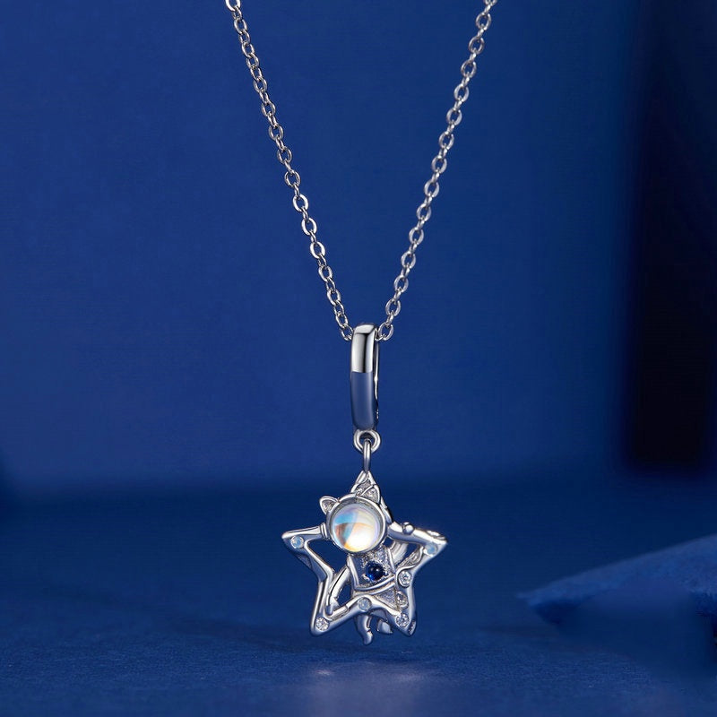 Jorrio Romantic Cosmic Star Astronaut Sterling Silver Charm