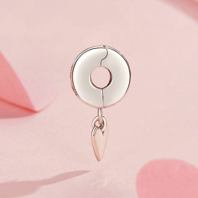 Jorrio Simple Heart Locator Buckle Sterling Silver Charm