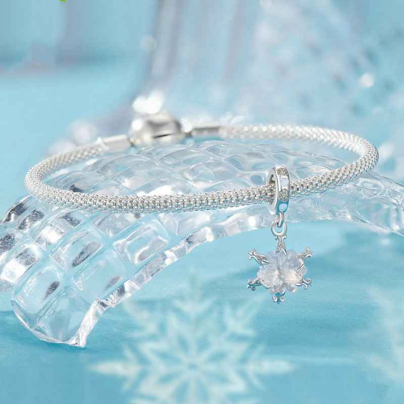 Jorrio handmade Christmas Ice Flower sterling silver charms