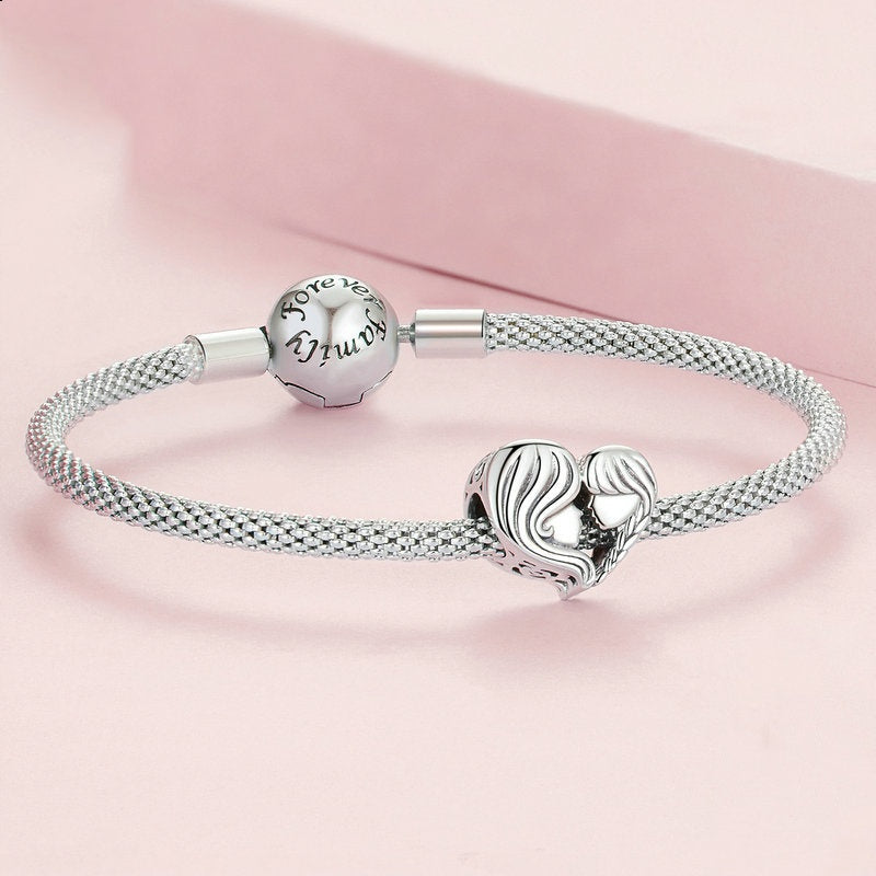 Jorrio Heart Cosy Mother's Day Sterling Silver Charm