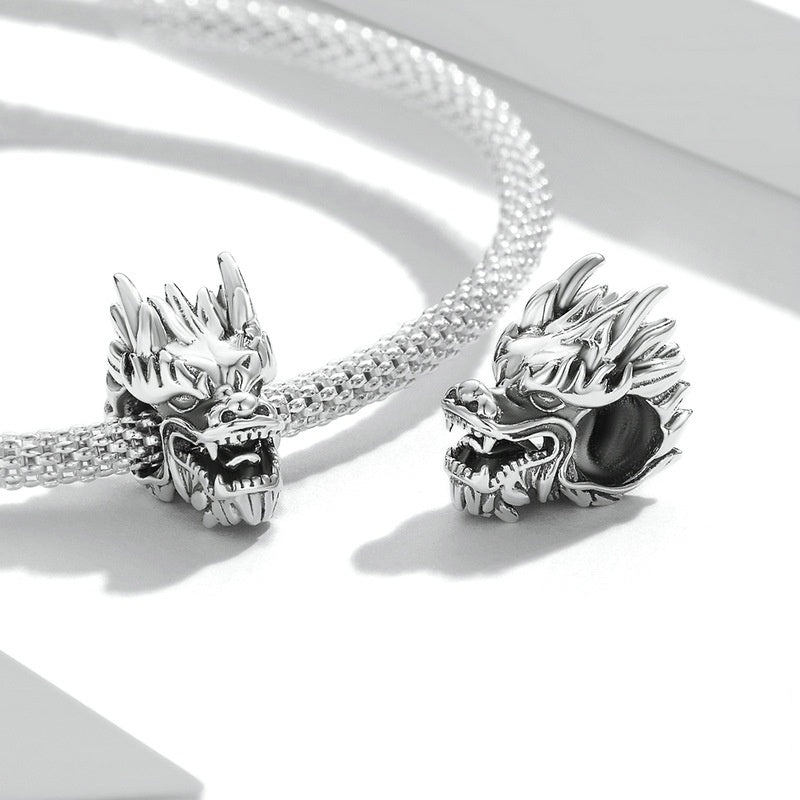 Jorrio New Year's Dragon Head Sterling Silver Charm