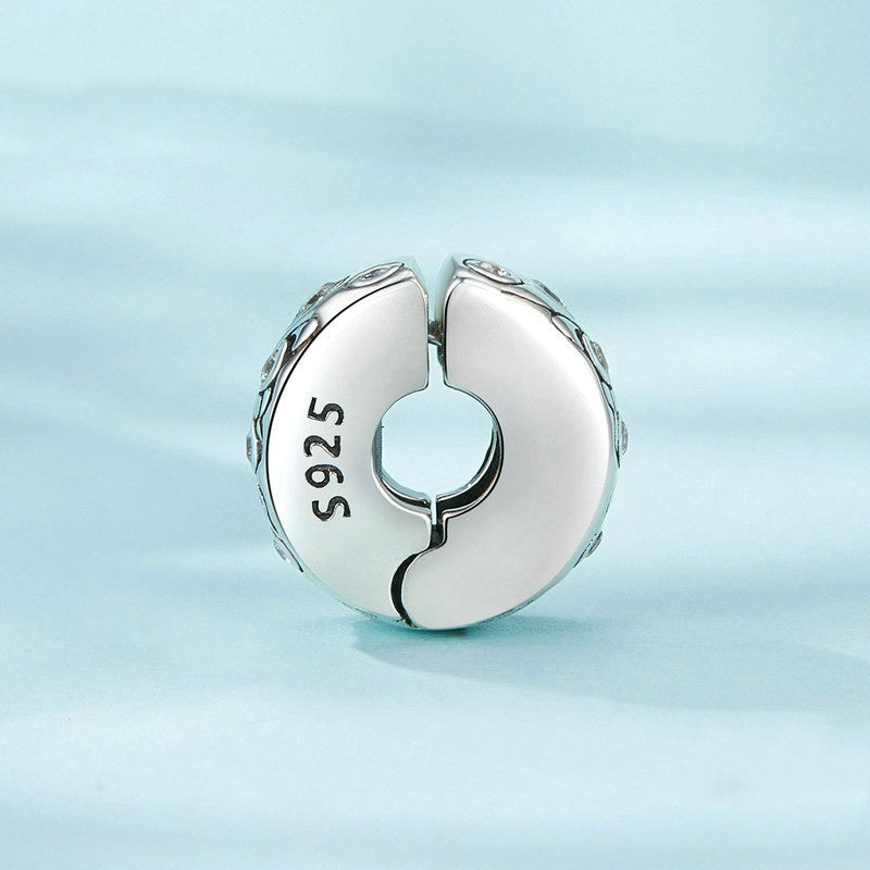 Jorrio Vintage Fashion Engraved Butterfly Positioning Clasp Sterling Silver Charm