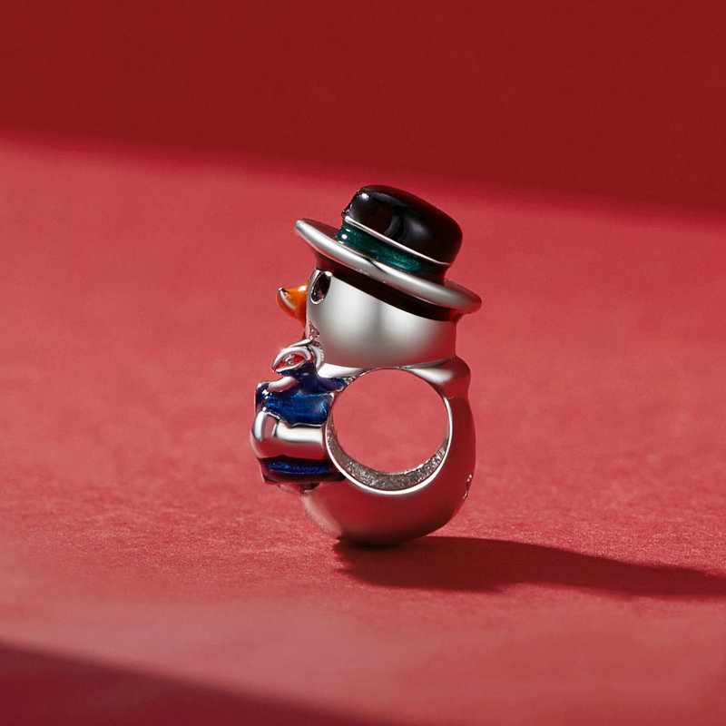 Jorrio Handmade Christmas Cane Snowman Charms