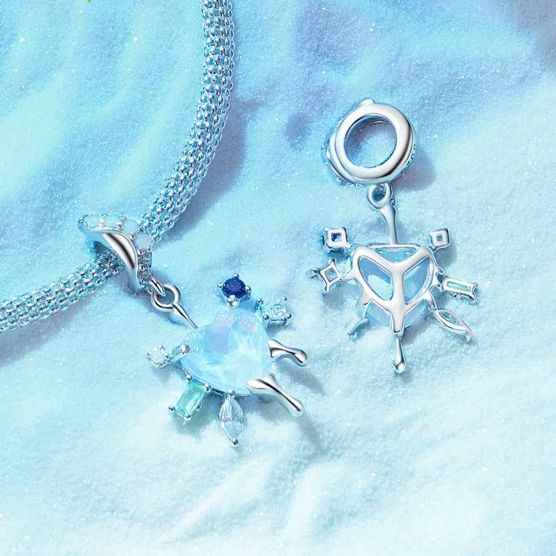 Jorrio handmade heart Christmas snowflake bear sterling silver charms