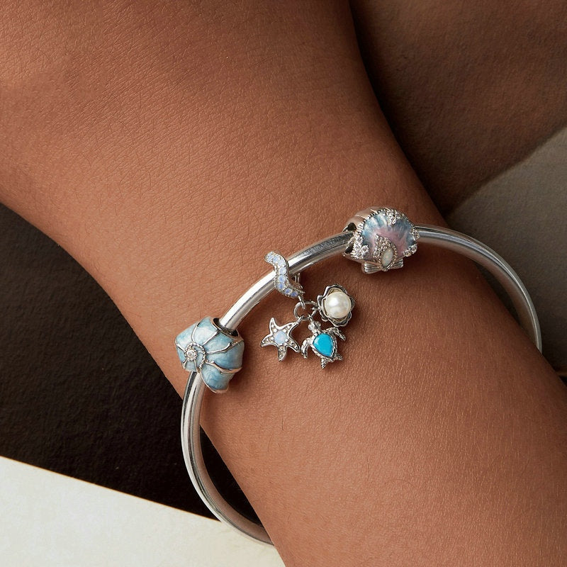 Jorrio Summer Blue Conch Sterling Silver Charm