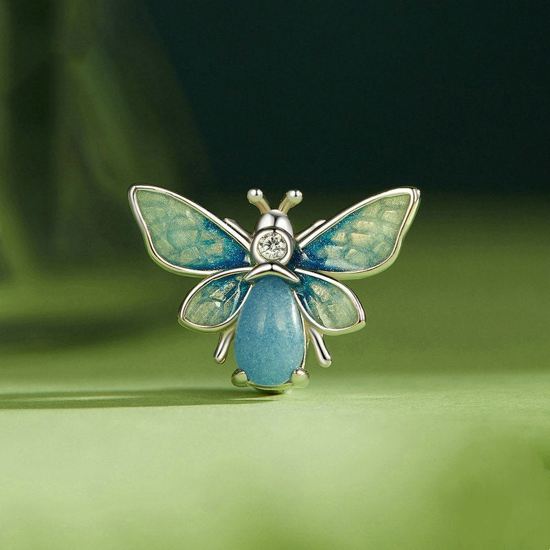 Jorrio Gradient Glow In The Dark Bee Animal Sterling Silver Charm