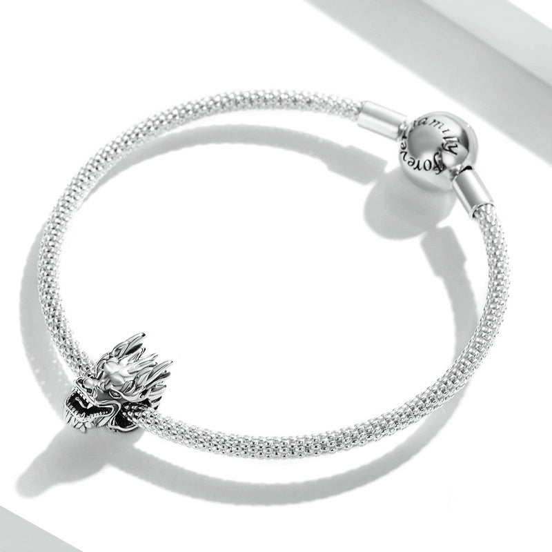 Jorrio New Year's Dragon Head Sterling Silver Charm