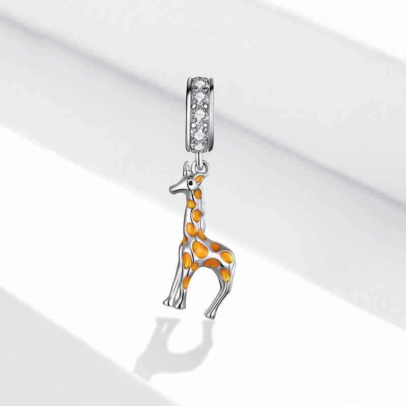 Jorrio Cute Animal Spotted Giraffe Sterling Silver Charm