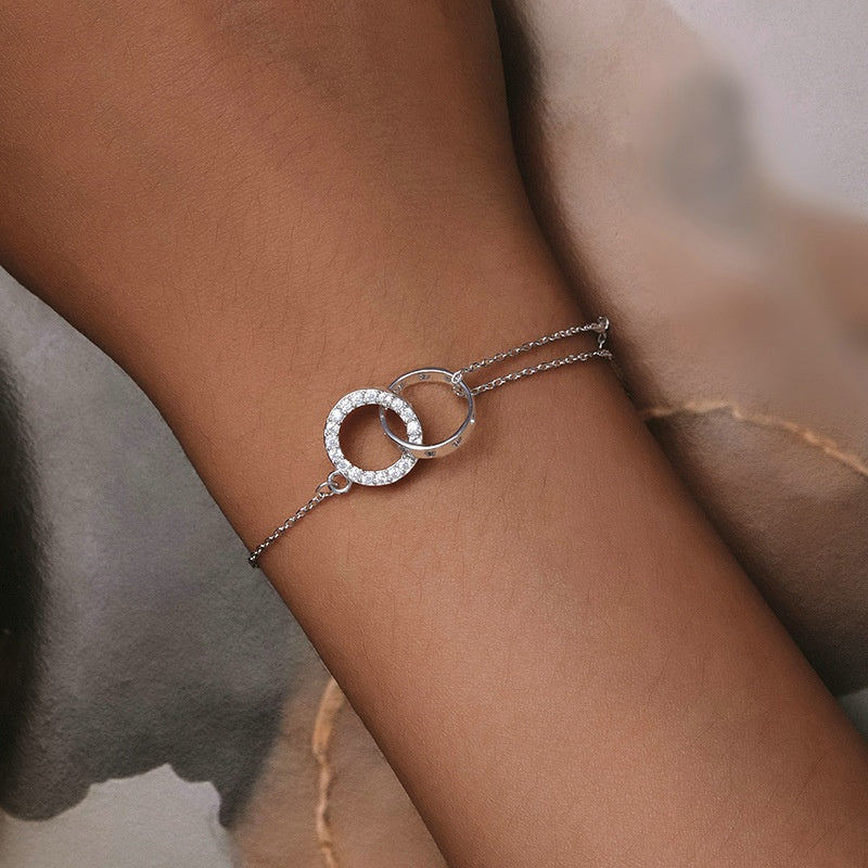 Jorrio Classic Double Loop Sterling Silver Bracelet