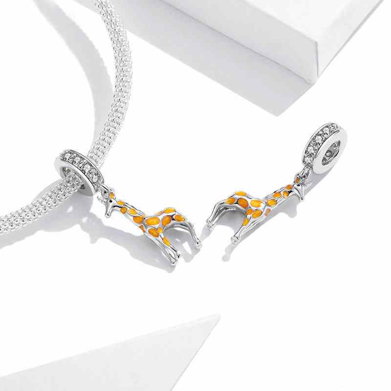 Jorrio Cute Animal Spotted Giraffe Sterling Silver Charm