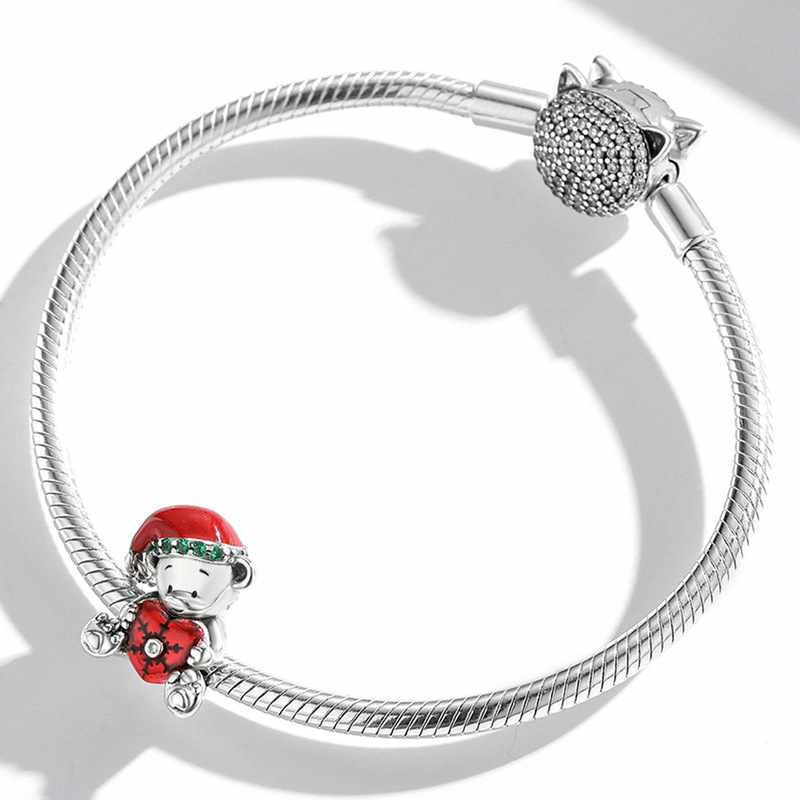 Jorrio handmade Christmas bear sterling silver charms