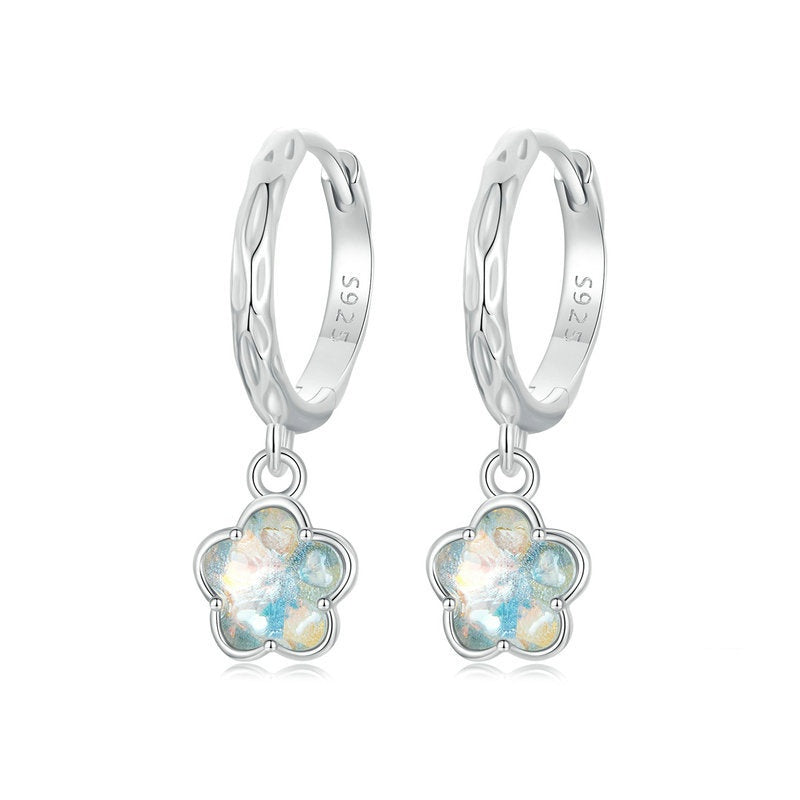 Jorrio Gentle Sweet Ice Small Flower Sterling Silver Earrings