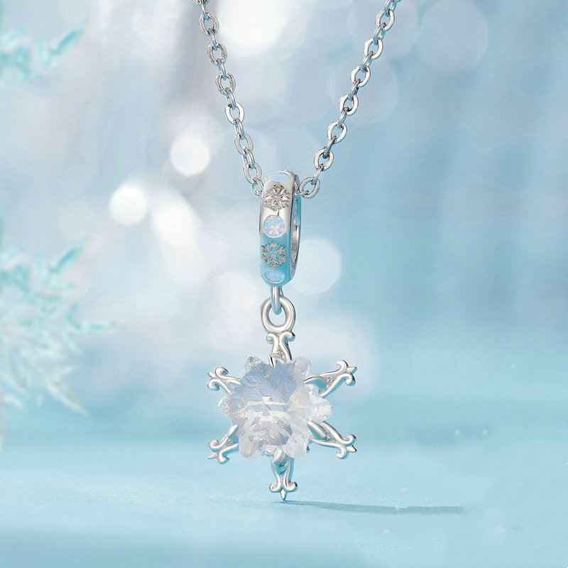 Jorrio handmade Christmas Ice Flower sterling silver charms
