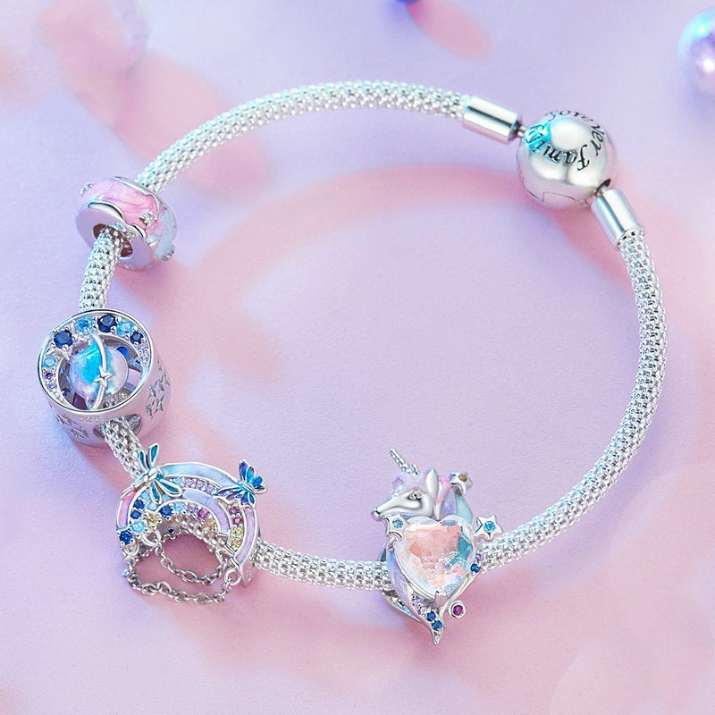 Jorrio Dreamy Rainbow Sterling Silver Charm