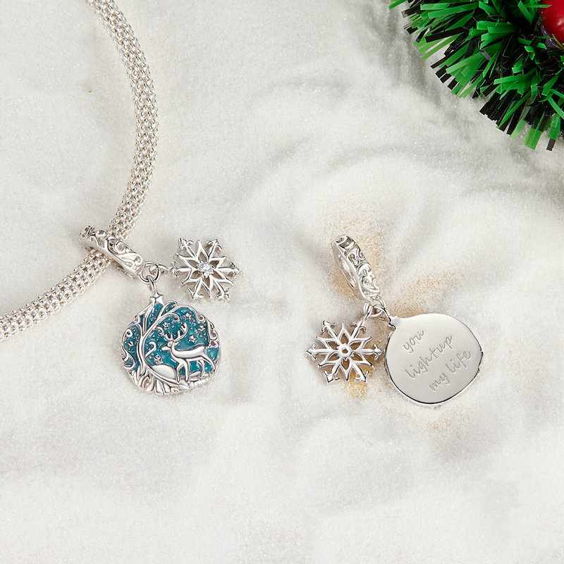 Jorrio Handmade Christmas Glow In The Dark Elk Charms