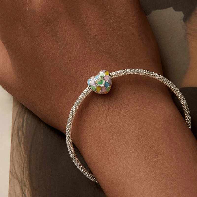 Jorrio Dreamy Girl Heart Neon Sterling Silver Charm