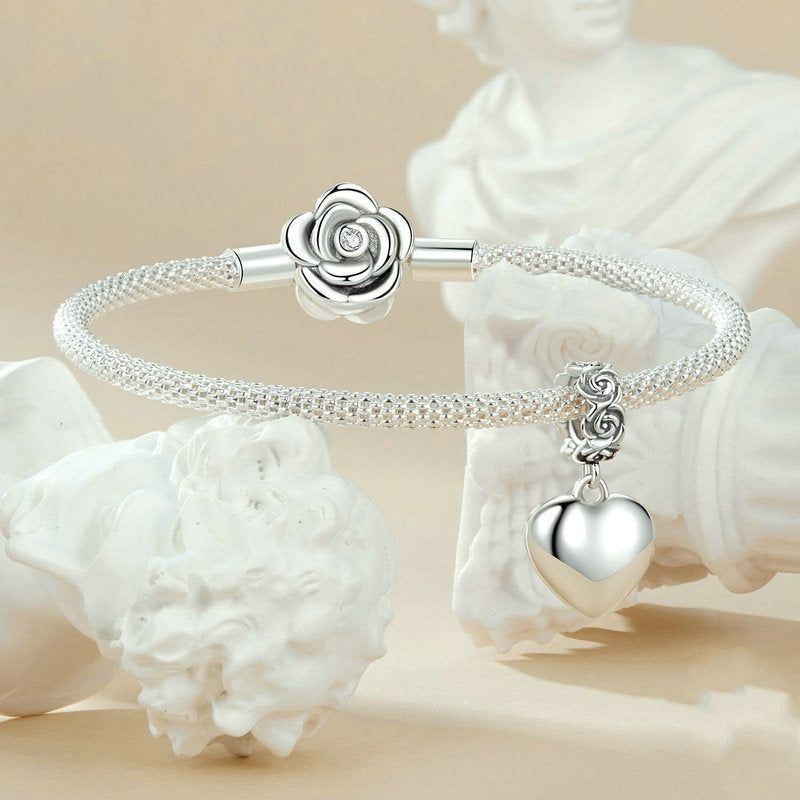 Jorrio Romantic Rose Proposal Box Sterling Silver Charm