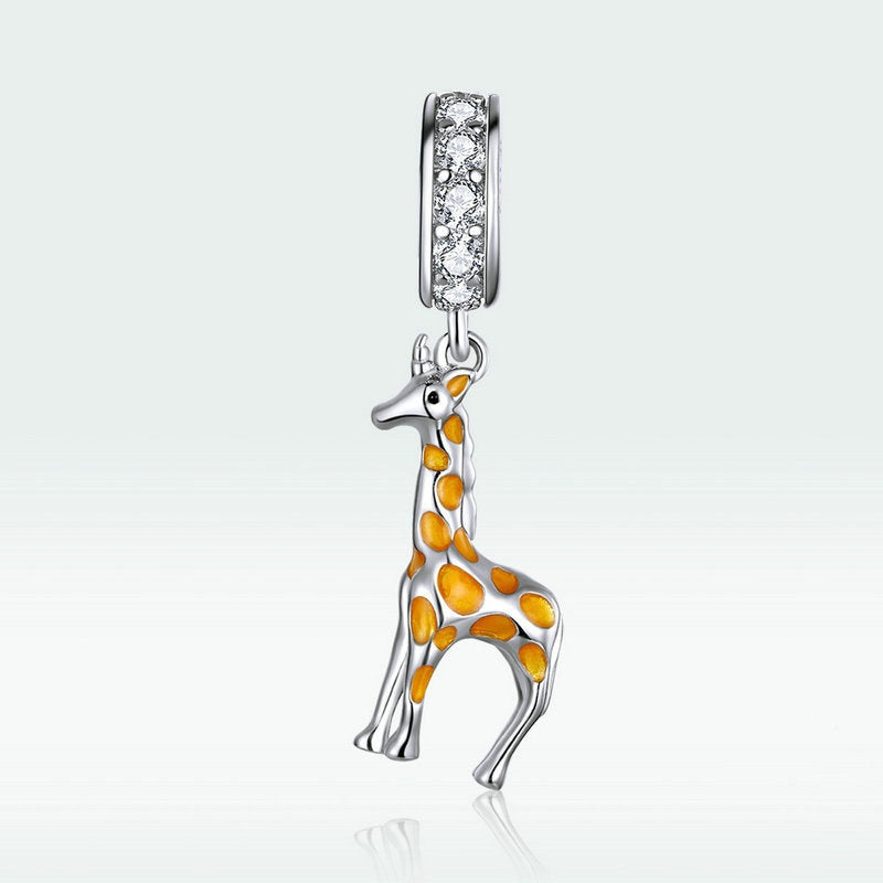 Jorrio Cute Animal Spotted Giraffe Sterling Silver Charm
