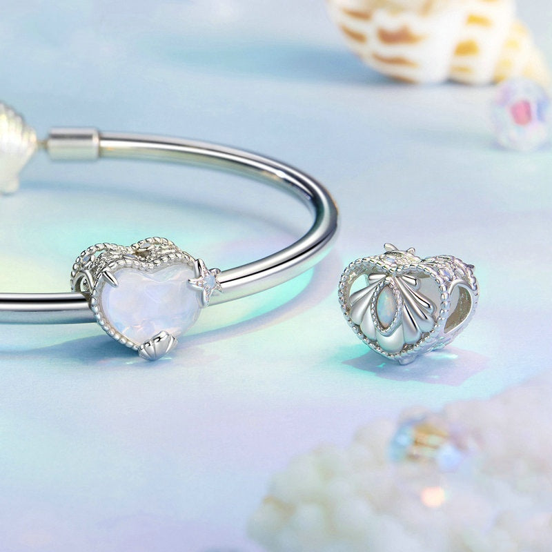 Jorrio Ocean Starfish Love Shell Sterling Silver Charm