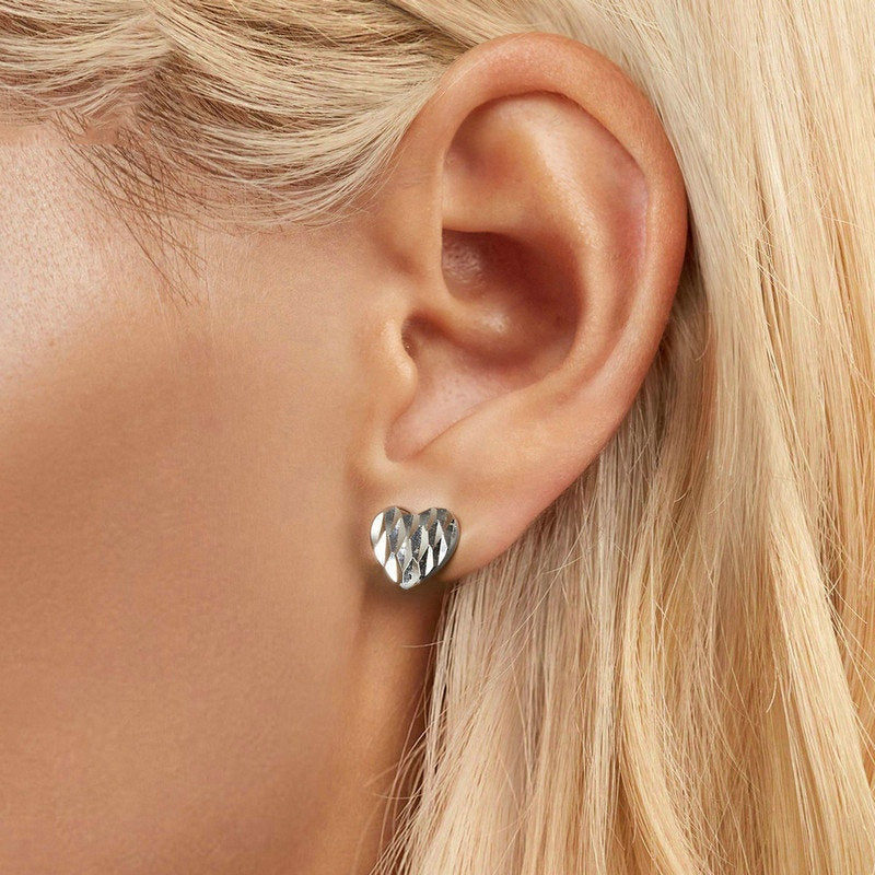Jorrio Classic Heart Sterling Silver Earrings
