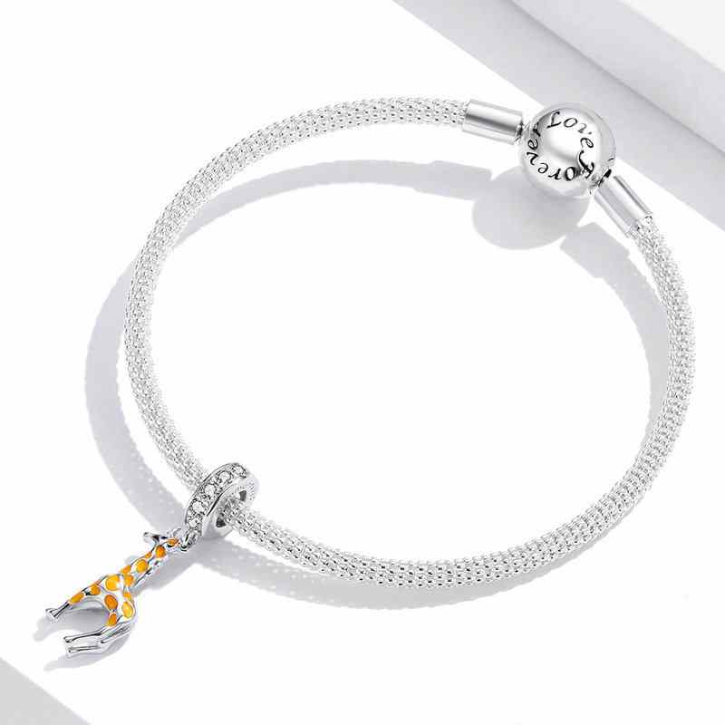 Jorrio Cute Animal Spotted Giraffe Sterling Silver Charm