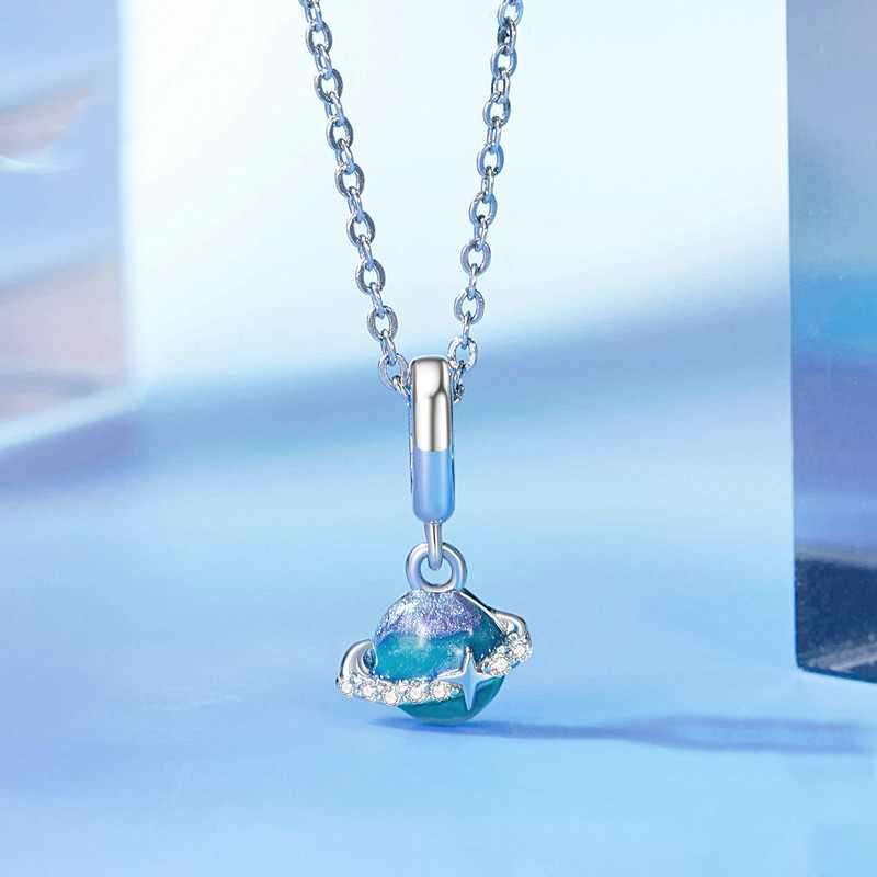 Jorrio Romantic Fantasy Space Mini Planet Sterling Silver Charm