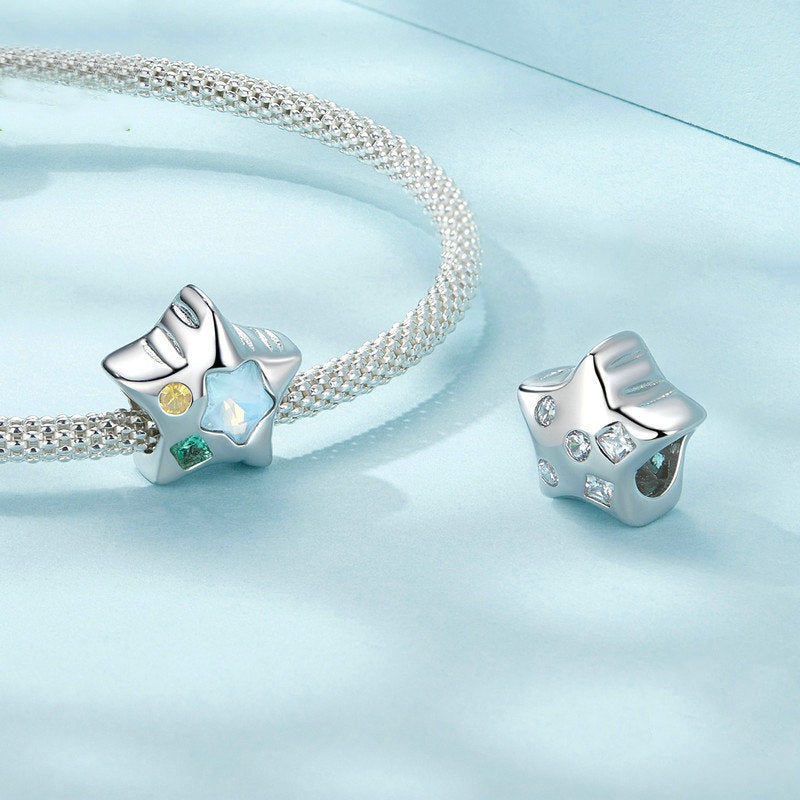 Jorrio Sweet Colourful Stars Sterling Silver Charm