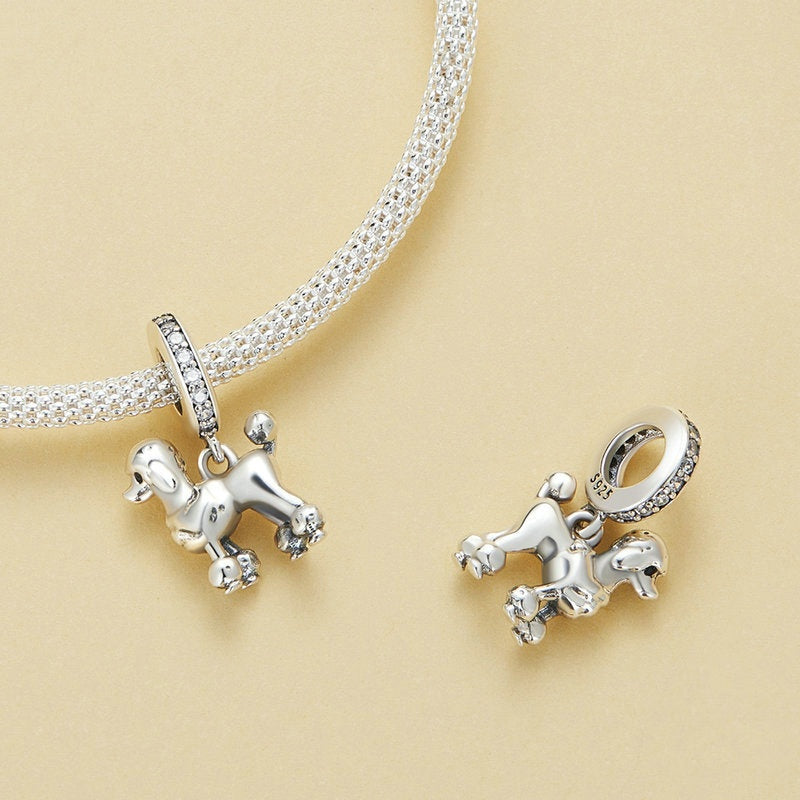 Jorrio Elegant Puppy Poodle Animal Sterling Silver Charm