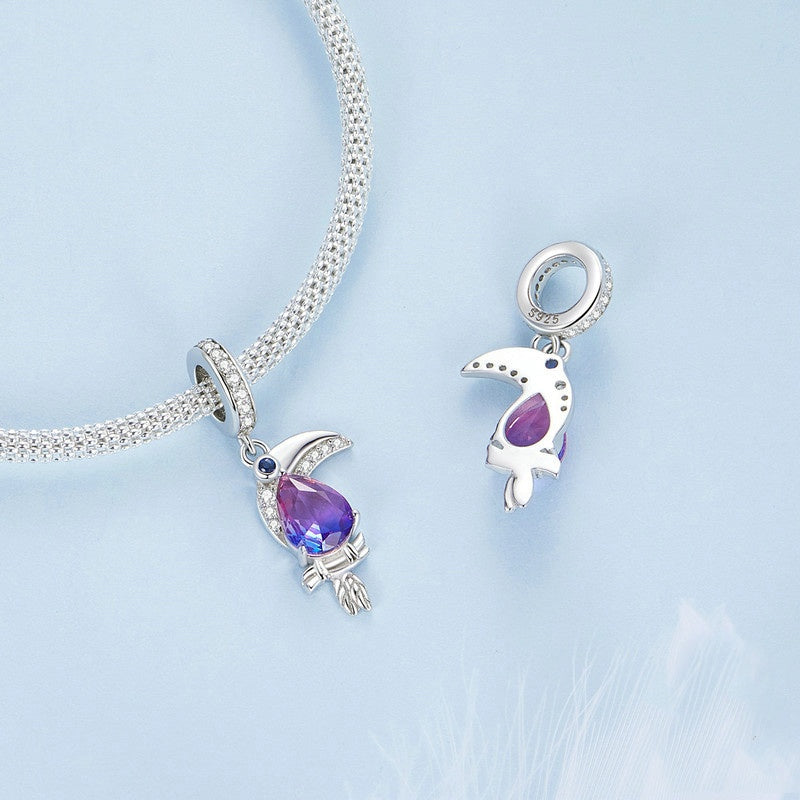 Jorrio Purple Tabby Animal Sterling Silver Charm