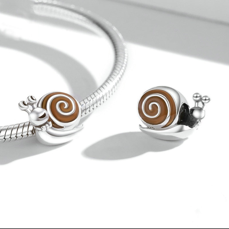 Jorrio Cute Animal Mr Snail Sterling Silver Charm