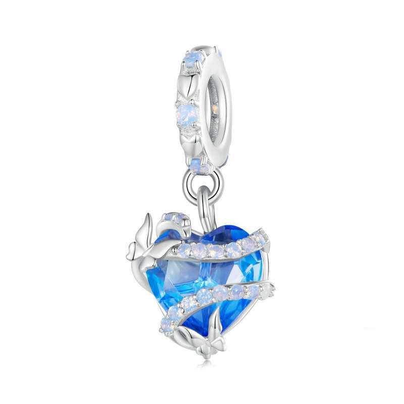 Jorrio Fantasy Magic Prom Heart Sterling Silver Charm