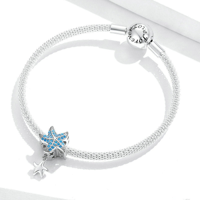 Jorrio Blue Ocean Starfish Sterling Silver Charm