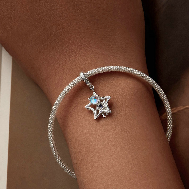 Jorrio Romantic Cosmic Star Astronaut Sterling Silver Charm